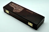 Straight Razor Container Rose Wood