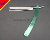 Stainless Steel Blade Straight Razor Green Acrylic
