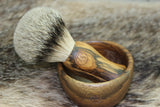 Shaving Set/Kit Pure Silvertip Badger Shaving Brush with Mug Ebony Wood