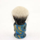 2 Band Finest Badger Hair Shaving Brush Faux Lapis Handle 26mm Knot FI26-LA33