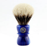 20MM 2 Band Finest Badger Hair Shaving Brush w/ Sapphire Blue Handle